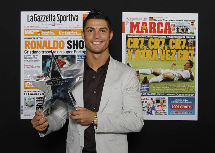 Targa premio miglior giocatore Champions League 2009-2010 secondo Gazzetta dello Sport e Marca 